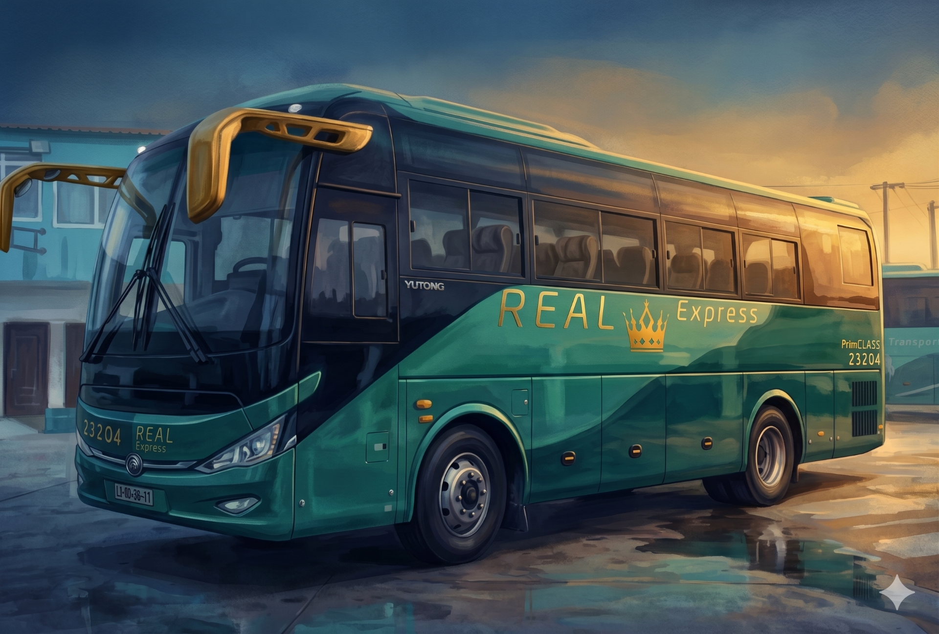 Real Express Bus - illustration