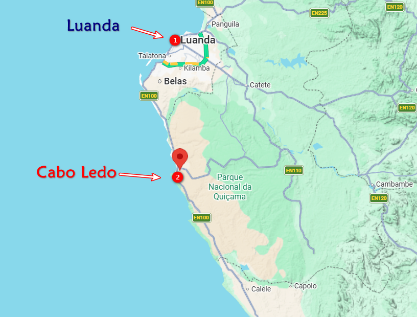 Cabo Ledo Location