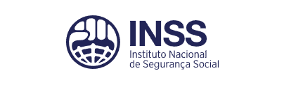 Logo do INSS com globo estilizado e texto “Instituto Nacional de Seguranca Social” em azul.